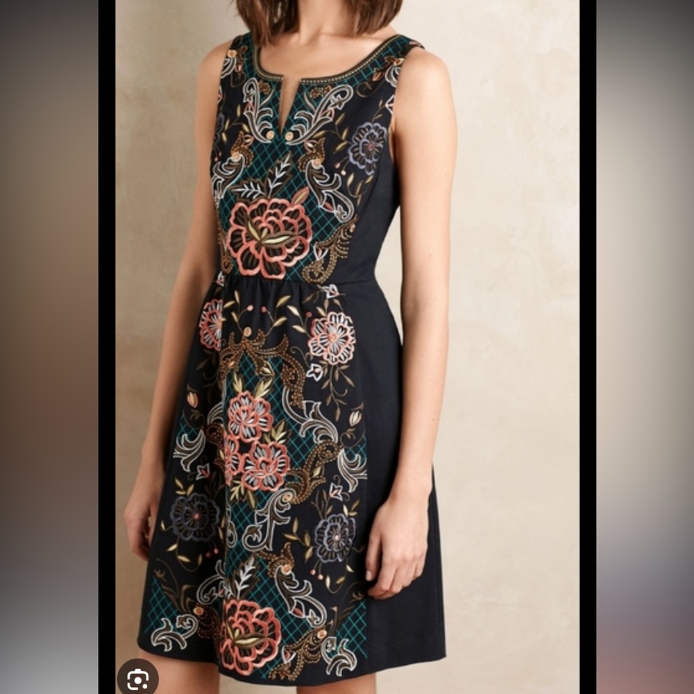 Anthropologie Moulinette Soeurs Perennial dress in black